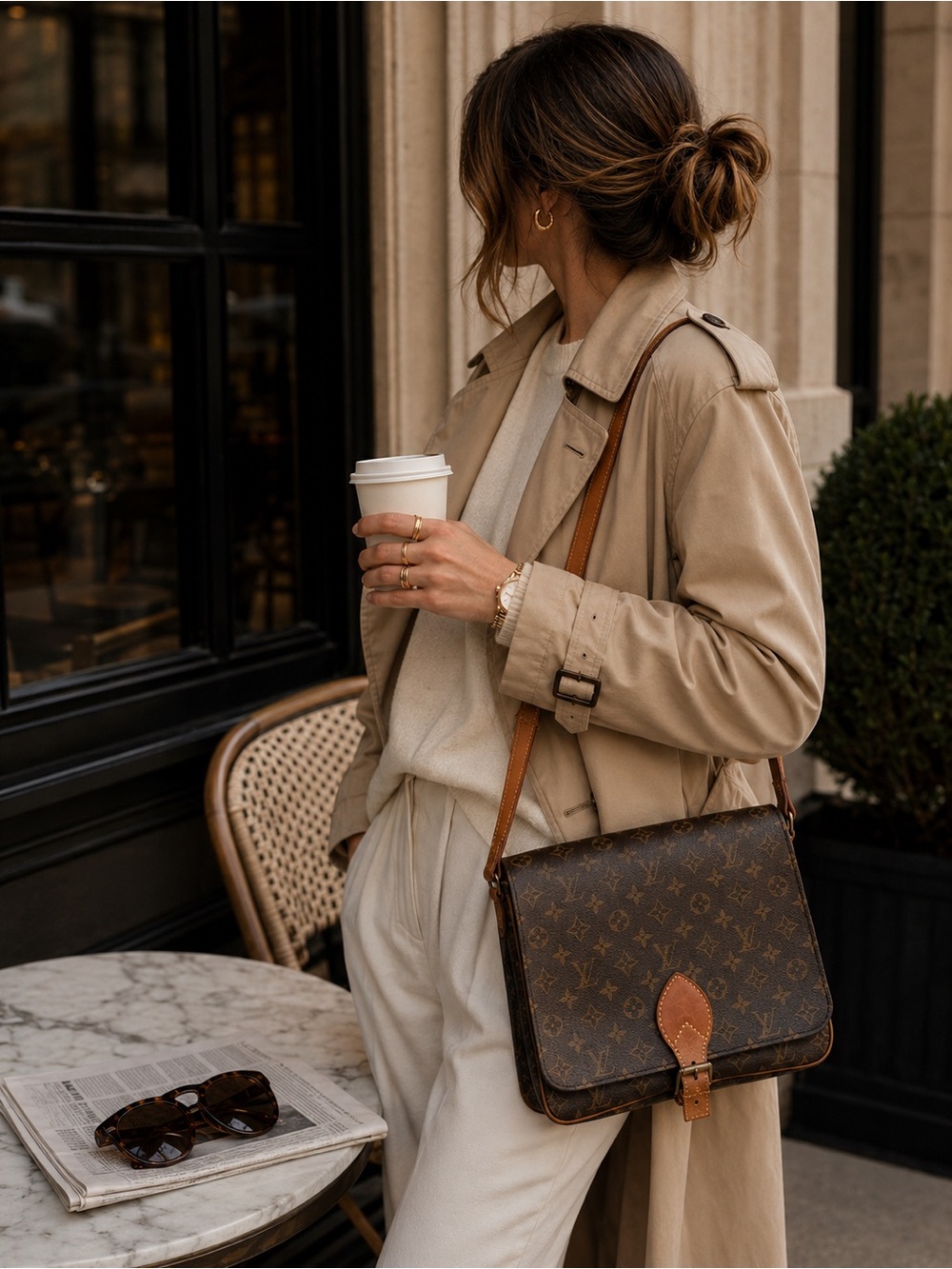 Louis Vuitton Monogram Vintage Messenger Bag | Rare Patina Crossbody